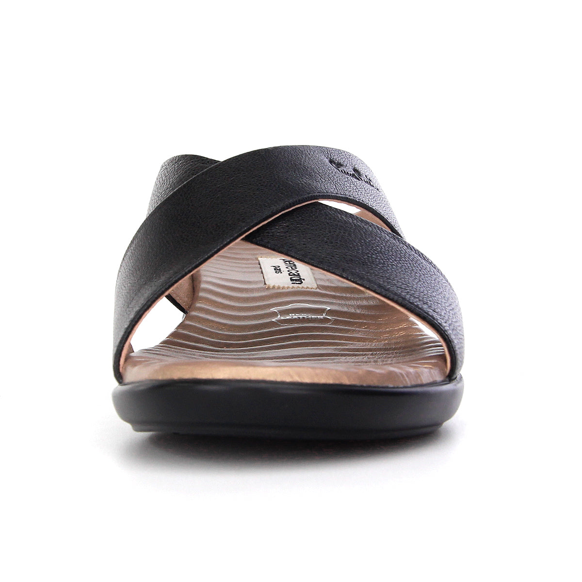 Pierre Cardin รองเท้าผู้หญิง ลำลอง ส้นแบน นุ่มสบาย ผลิตจากหนังแท้ สีดำ รุ่น 24WS362