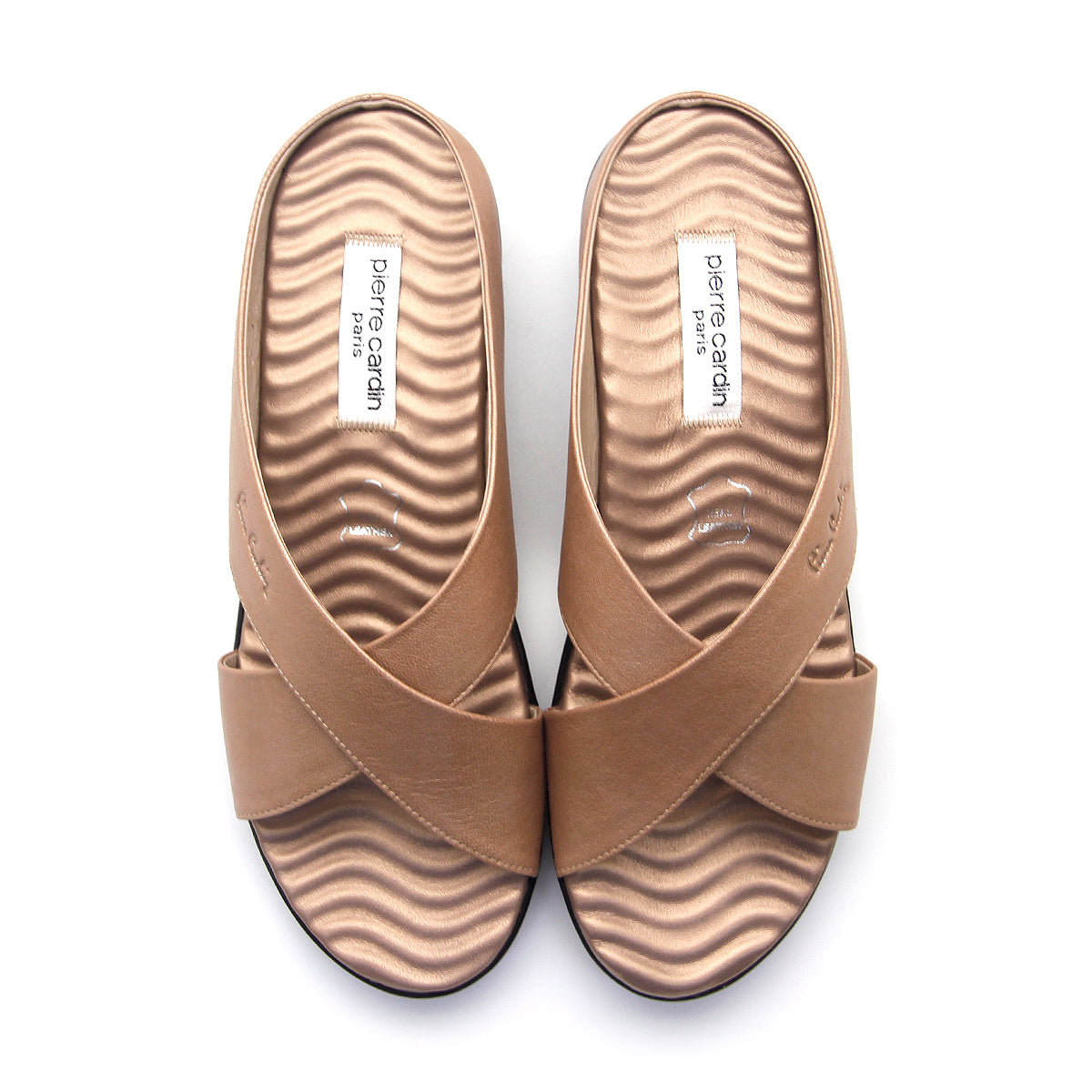 Pierre Cardin รองเท้าผู้หญิง ลำลอง ส้นแบน นุ่มสบาย ผลิตจากหนังแท้ สีดำ รุ่น 24WS362