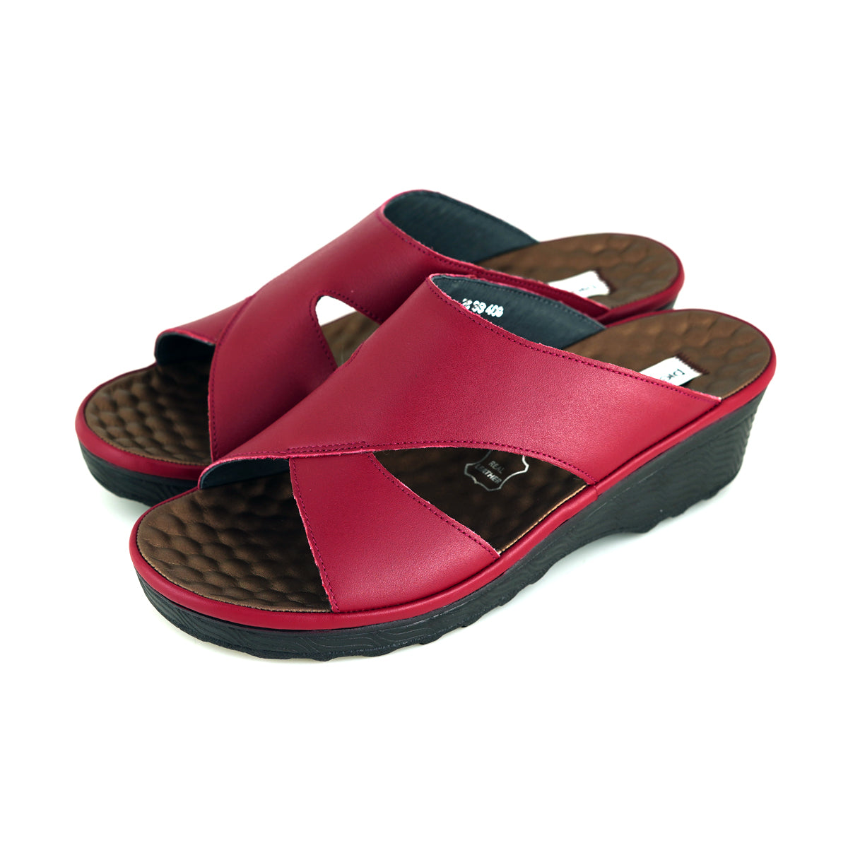 ស្បែកជើងនារី Pierre Cardin ស្បែកសុទ្ធ ទន់ស្រួលពាក់ មានខ្សែរ ពណ៌ស ម៉ូដែល 26SS409 