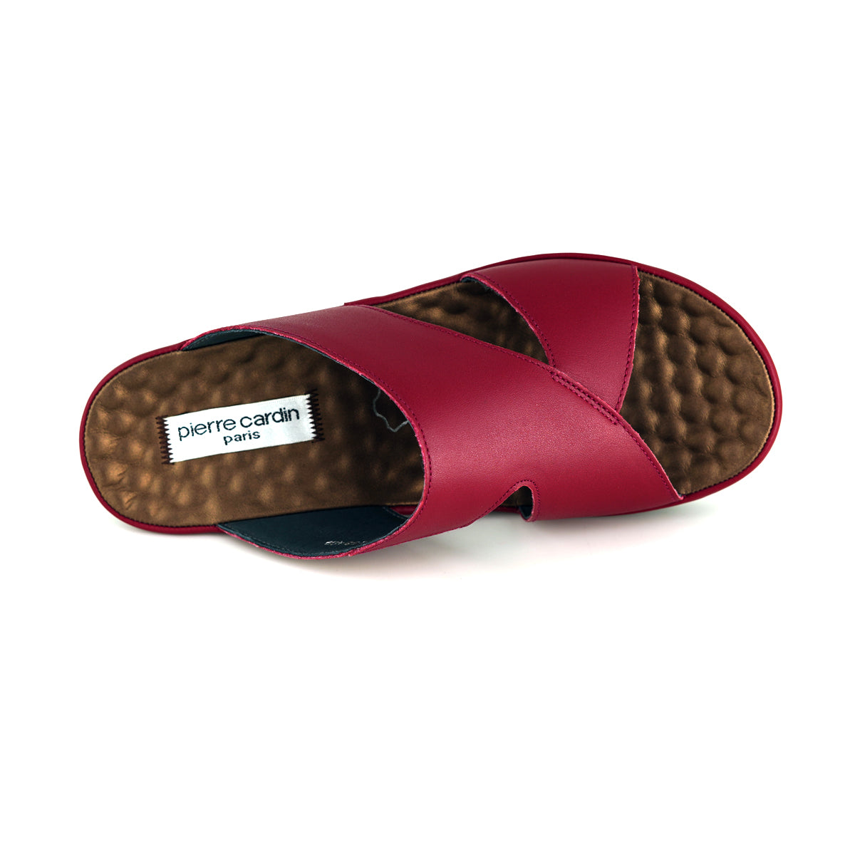 ស្បែកជើងនារី Pierre Cardin ស្បែកសុទ្ធ ទន់ស្រួលពាក់ មានខ្សែរ ពណ៌ស ម៉ូដែល 26SS409 