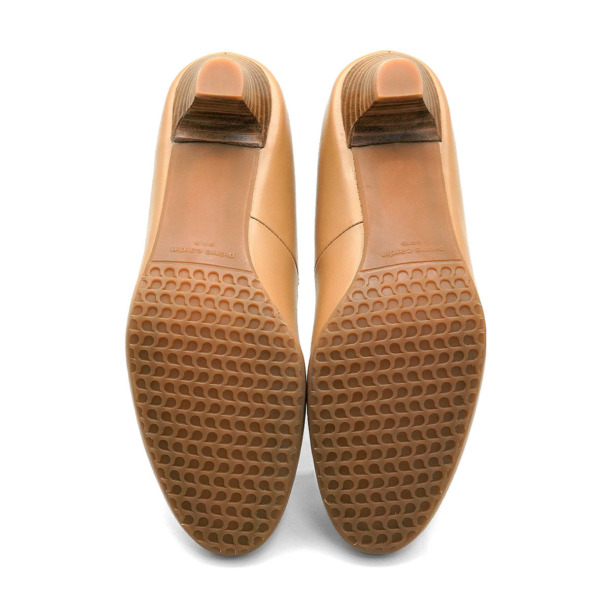 ស្បែកជើងកែងខ្ពស់របស់ស្ត្រី Pierre Cardin ទន់ស្រួលពាក់ ផលិតពីស្បែកសុទ្ធ ពណ៌ត្នោតខ្ចី ម៉ូដែល 26WD422 