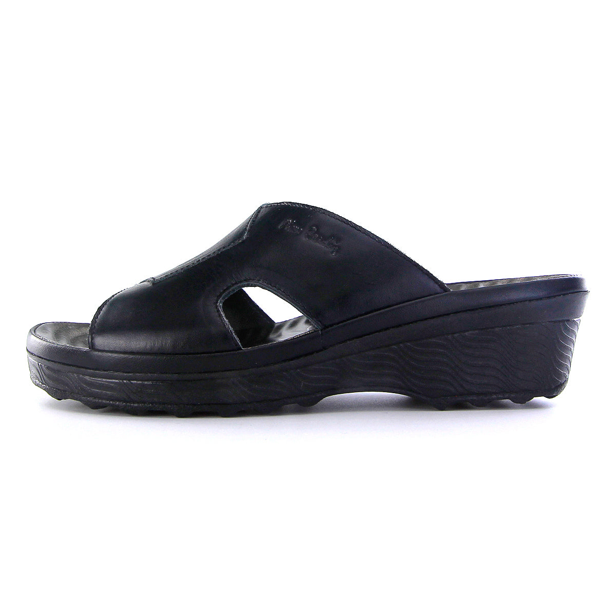 [Size 36-41] Pierre Cardin รองเท้าผู้หญิง รองเท้าแตะ ส้นแบน นุ่มสบาย ผลิตจากหนังแท้ สีดำ รุ่น 26WS413