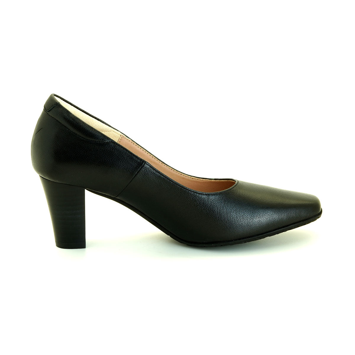 ស្បែកជើងនារី Pierre Cardin កែងខ្ពស់ បូមទឹក ទន់ស្រួលពាក់ ផលិតពីស្បែកសុទ្ធ ខ្មៅ ទំហំ 36, 37, 38, 39, 40 ម៉ូដែល 27SD433 