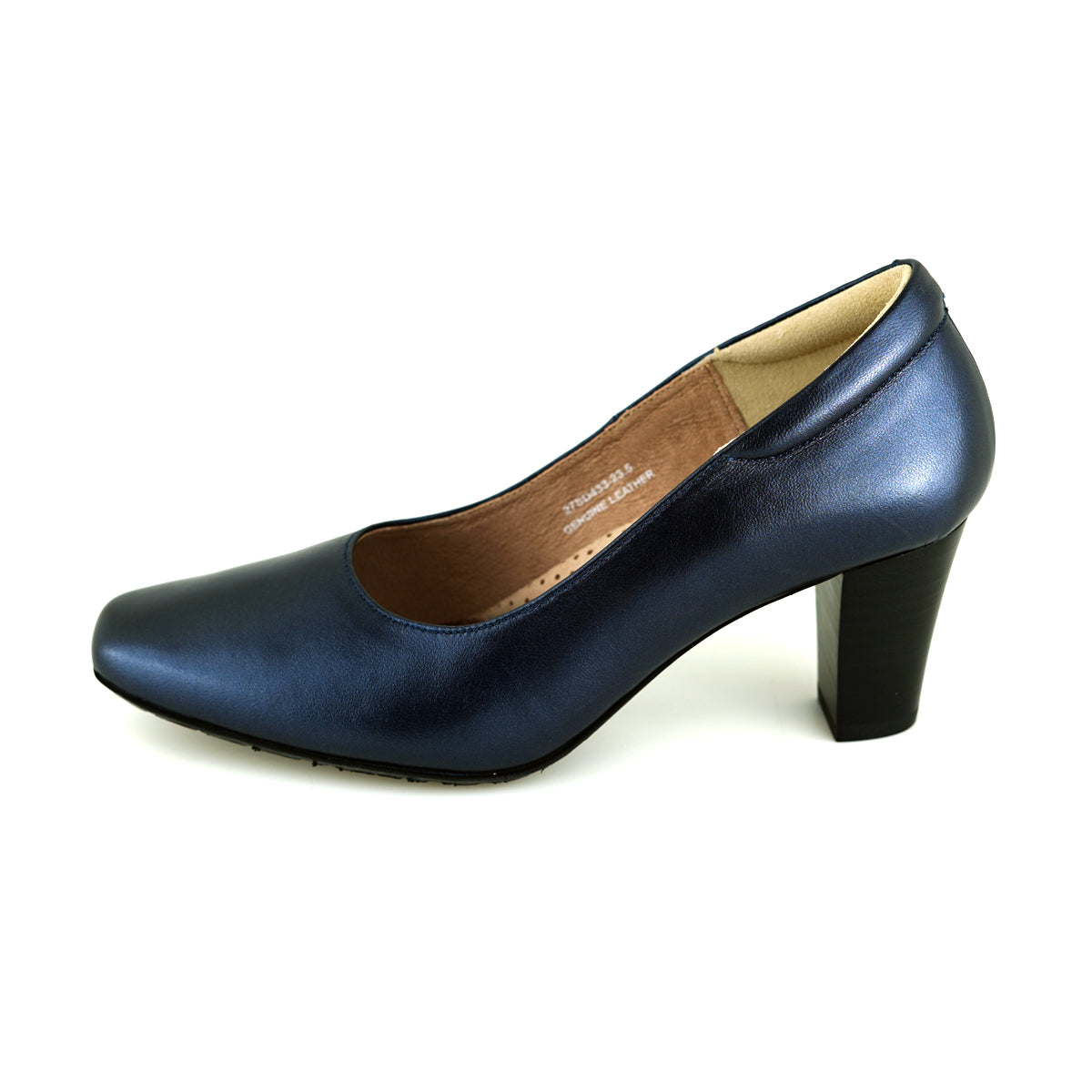 ស្បែកជើងនារី Pierre Cardin កែងខ្ពស់ បូមទឹក ទន់ស្រួលពាក់ ផលិតពីស្បែកសុទ្ធ ខ្មៅ ទំហំ 36, 37, 38, 39, 40 ម៉ូដែល 27SD433 