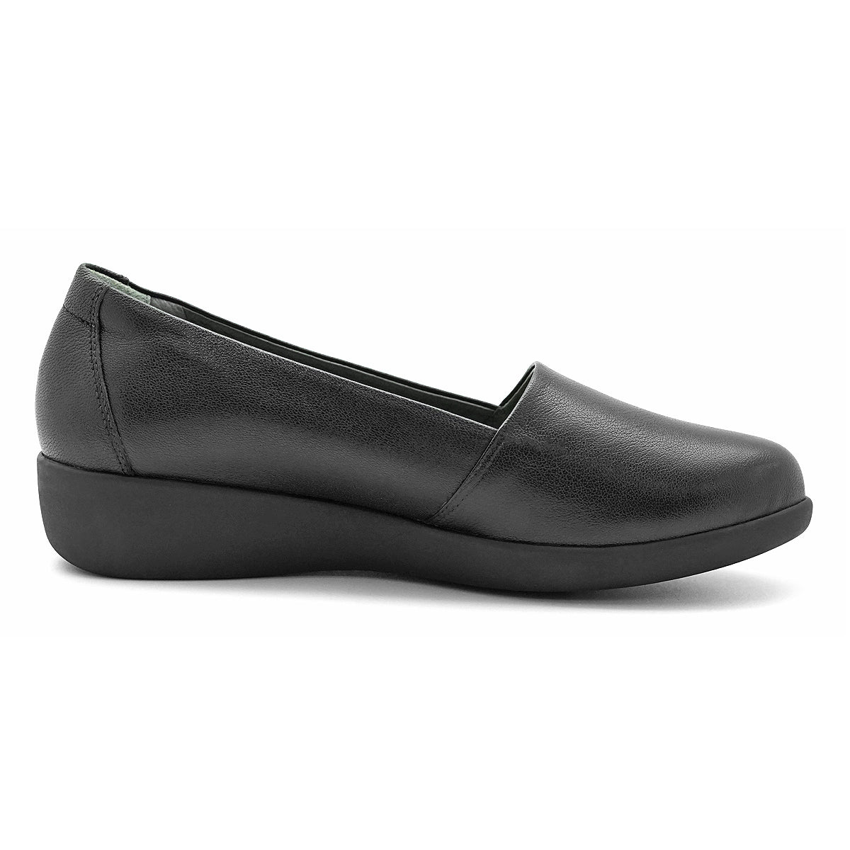 ស្បែកជើងសំប៉ែតនារី Pierre Cardin ទន់ស្រួលពាក់ ផលិតពីស្បែកសុទ្ធ ពណ៌ខ្មៅ ម៉ូដែល 27WC455