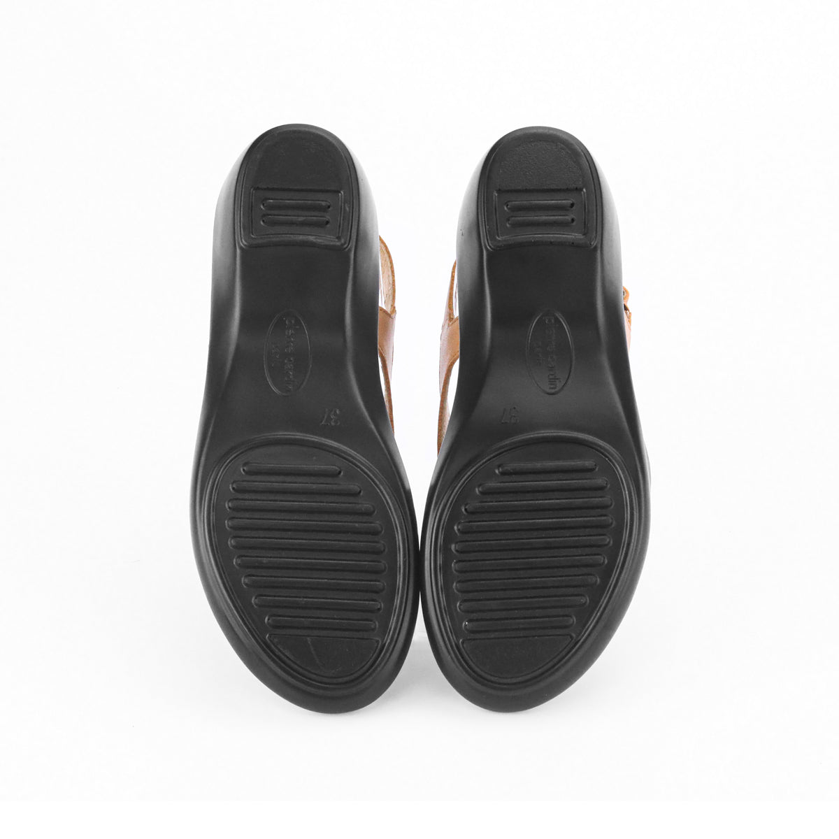 ស្បែកជើងនារី Pierre Cardin ស្បែកជើងធម្មតារបស់ស្ត្រី ស្បែកជើងកែងជើងរាបស្មើ ទន់ស្រួលពាក់ ផលិតពីស្បែកពិតប្រាកដ ពណ៌ក្រហម ទំហំ 36 37 38 39 40 ម៉ូដែល 27WS445 