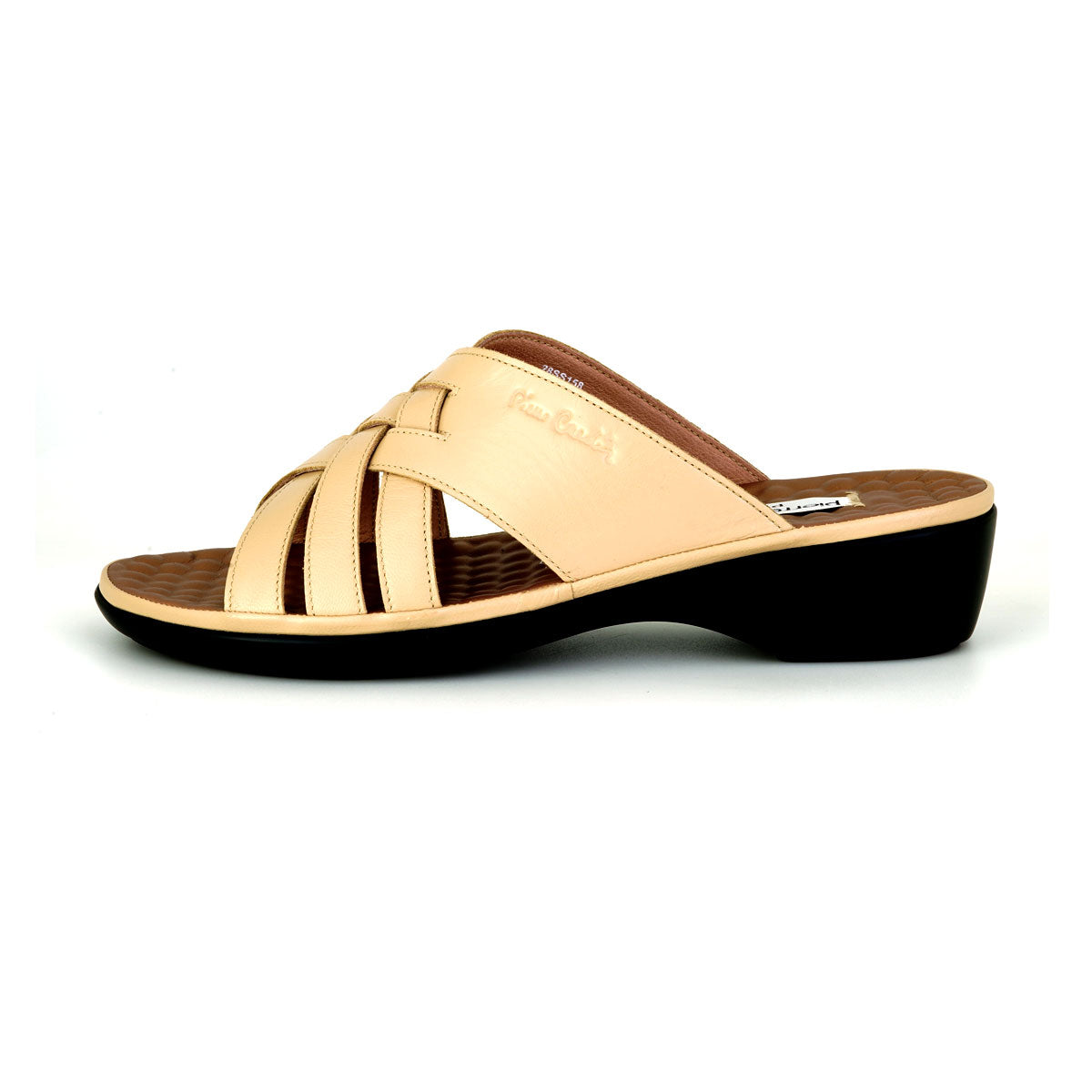 ស្បែកជើងនារី Pierre Cardin ស្បែកជើងកវែងនារី ស្បែកជើងកែងជើងរាបស្មើ ទន់ស្រួលពាក់ ផលិតពីស្បែកពិត ទំហំ 28SS158 