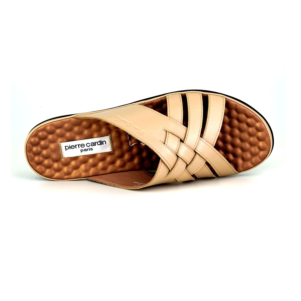 ស្បែកជើងនារី Pierre Cardin ស្បែកជើងកវែងនារី ស្បែកជើងកែងជើងរាបស្មើ ទន់ស្រួលពាក់ ផលិតពីស្បែកពិត ទំហំ 28SS158 