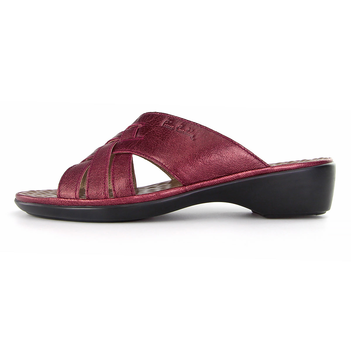 ស្បែកជើងនារី Pierre Cardin ស្បែកជើងកវែងនារី ស្បែកជើងកែងជើងរាបស្មើ ទន់ស្រួលពាក់ ផលិតពីស្បែកពិត ទំហំ 28SS158 