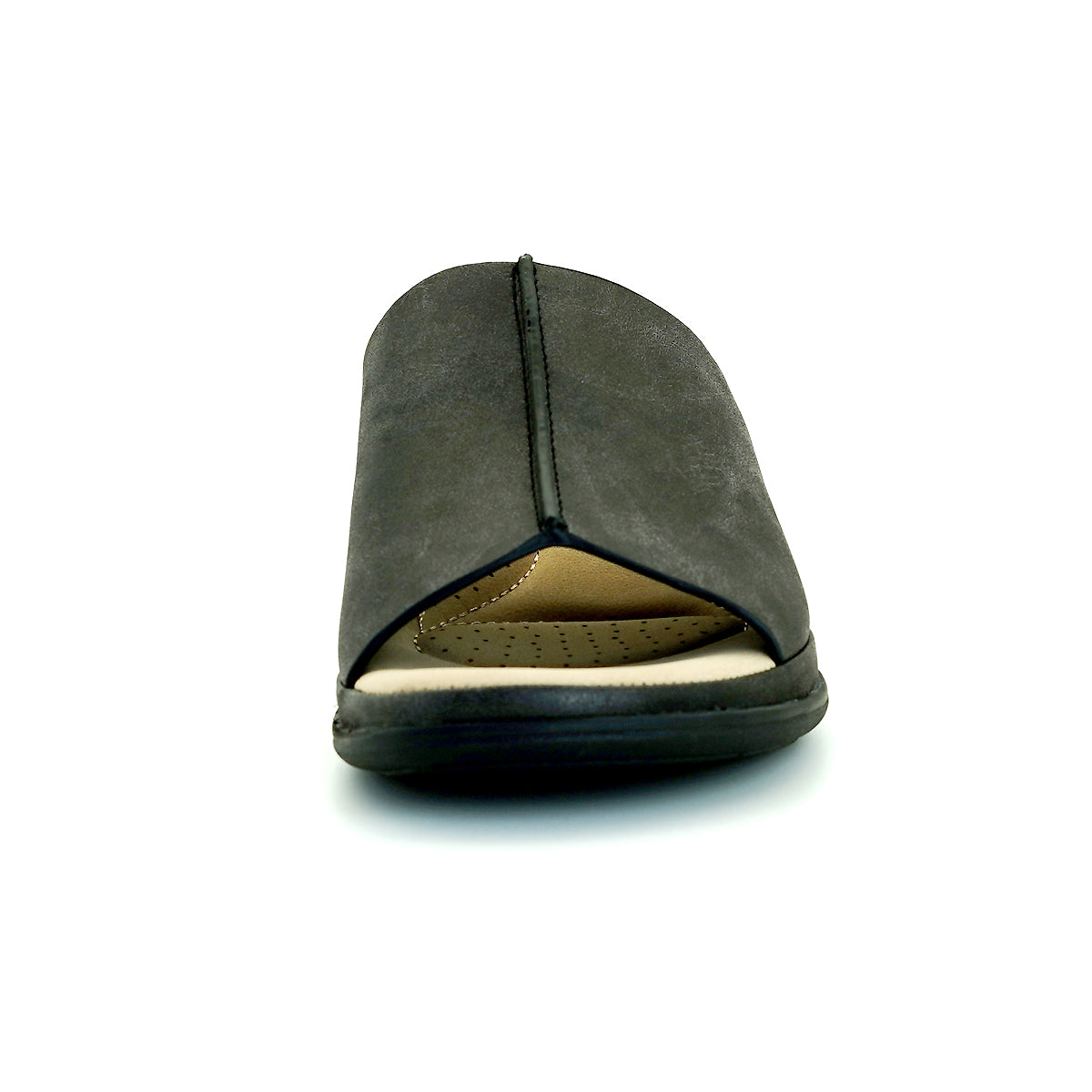 ស្បែកជើងនារី Pierre Cardin ស្បែកជើងប៉ាតាសុខភាព ទន់ស្រួលពាក់ ផលិតពីស្បែកសុទ្ធ ពណ៌ខៀវ ម៉ូដែល 53BS150 