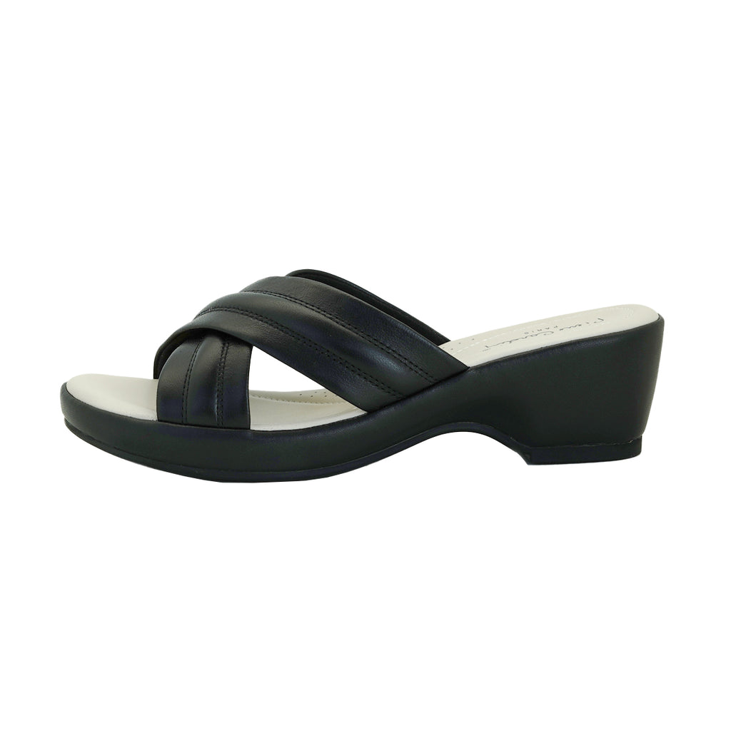 ស្បែកជើងនារី Pierre Cardin ស្បែកជើងប៉ាតាសុខភាព ទន់ស្រួលពាក់ ផលិតពីស្បែកសុទ្ធ ប្រផេះ ម៉ូដែល 53BS151 