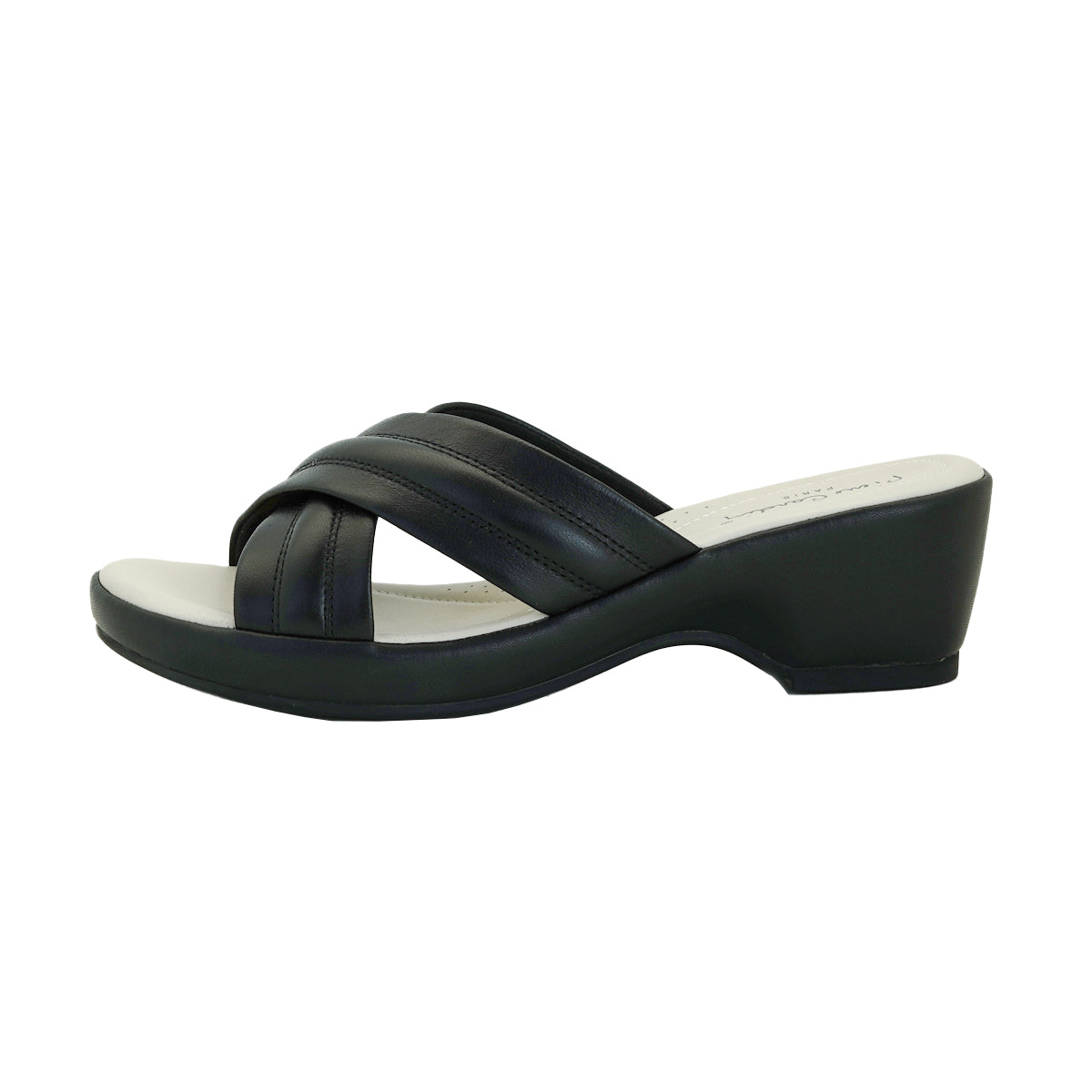 ស្បែកជើងនារី Pierre Cardin ស្បែកជើងប៉ាតាសុខភាព ទន់ស្រួលពាក់ ផលិតពីស្បែកសុទ្ធ ប្រផេះ ម៉ូដែល 53BS151 