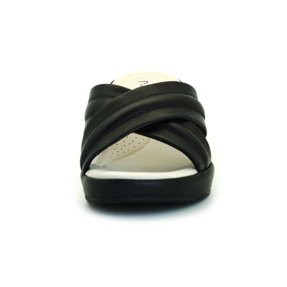 ស្បែកជើងនារី Pierre Cardin ស្បែកជើងប៉ាតាសុខភាព ទន់ស្រួលពាក់ ផលិតពីស្បែកសុទ្ធ ប្រផេះ ម៉ូដែល 53BS151 