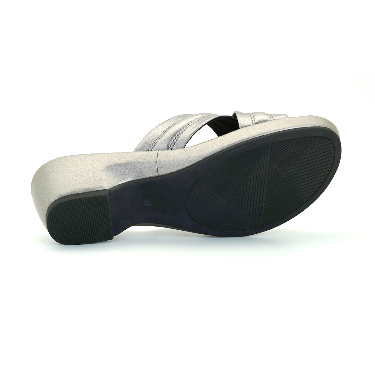 ស្បែកជើងនារី Pierre Cardin ស្បែកជើងប៉ាតាសុខភាព ទន់ស្រួលពាក់ ផលិតពីស្បែកសុទ្ធ ប្រផេះ ម៉ូដែល 53BS151 