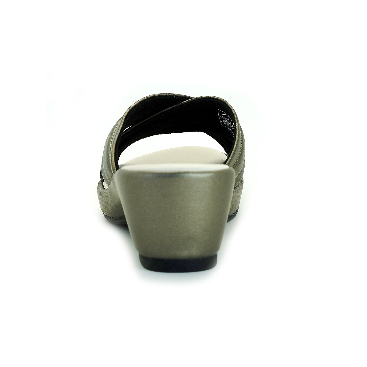 ស្បែកជើងនារី Pierre Cardin ស្បែកជើងប៉ាតាសុខភាព ទន់ស្រួលពាក់ ផលិតពីស្បែកសុទ្ធ ប្រផេះ ម៉ូដែល 53BS151 