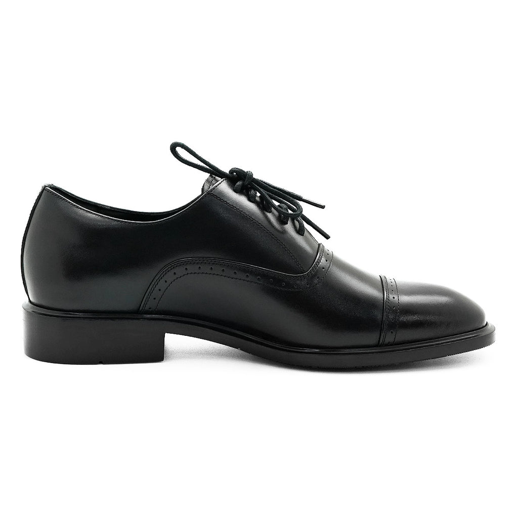 ស្បែកជើងបុរស Pierre Cardin ស្បែកជើងស្បែកក្រណាត់ ទន់ស្រួលពាក់ ផលិតពីស្បែកខ្មៅពិត ម៉ូដែល 80TD122 