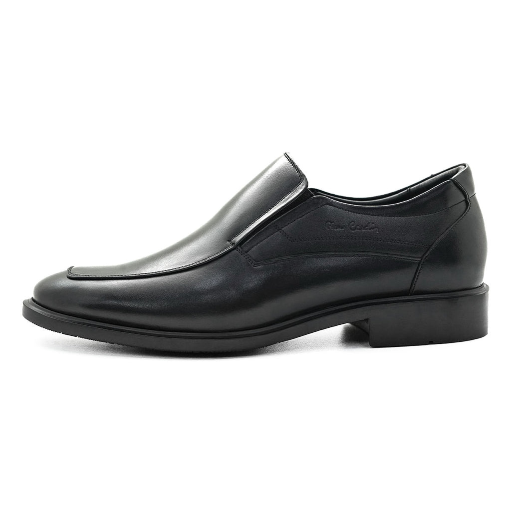 ស្បែកជើងបុរស Pierre Cardin ស្បែកជើងផ្លូវការ ទន់ស្រួលពាក់ ផលិតពីស្បែកសុទ្ធ ពណ៌ខ្មៅ ម៉ូដែល 80TD124 