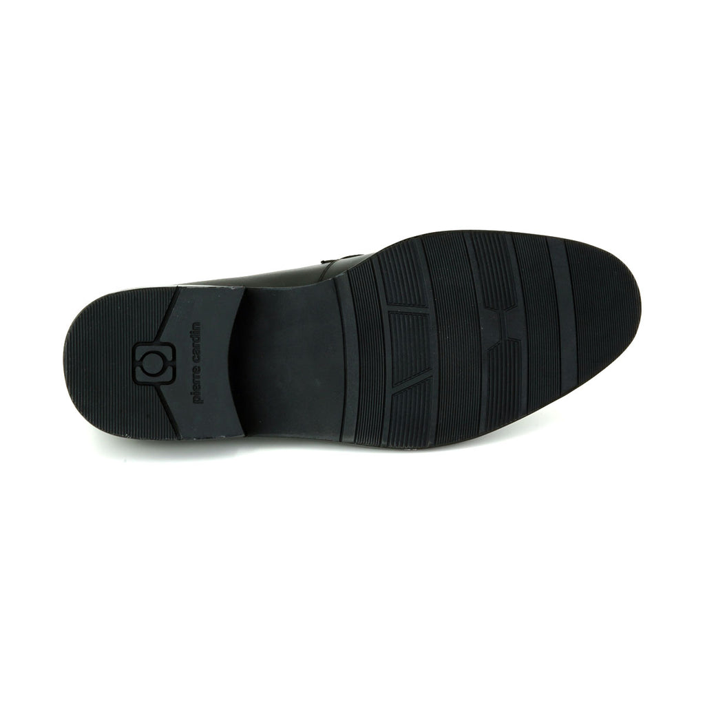 ស្បែកជើងបុរស Pierre Cardin ស្បែកជើងកវែង និងរអិល ទន់ស្រួលពាក់ ផលិតពីស្បែកសុទ្ធ ពណ៌ខ្មៅ ម៉ូដែល 83TD161 