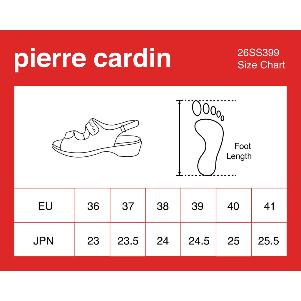 [Size 36-41] Pierre Cardin ស្បែកជើងប៉ះស្ត្រីដើម្បីសុខភាព ទន់ល្មើយ ផលិតពីหนังแท้ สีทอง ម៉ូដែល 26SS399
