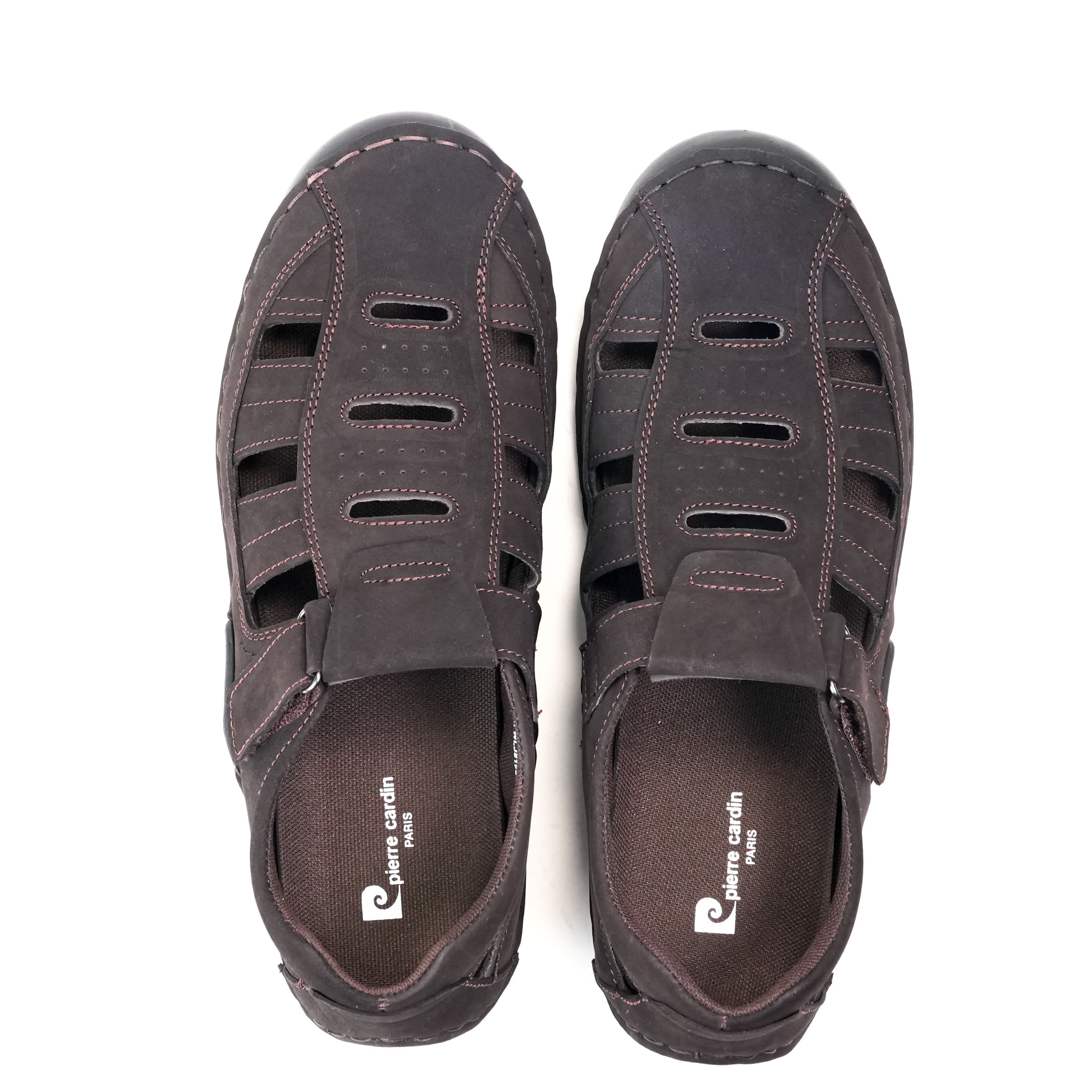 รองเท้า Sandal ผู้ชาย Pierre Cardin หนังแท้ แบบปิดหน้าเท้า ระบายอากาศดี สายปรับได้ ใส่สบาย – Men Shoes 75VS192
