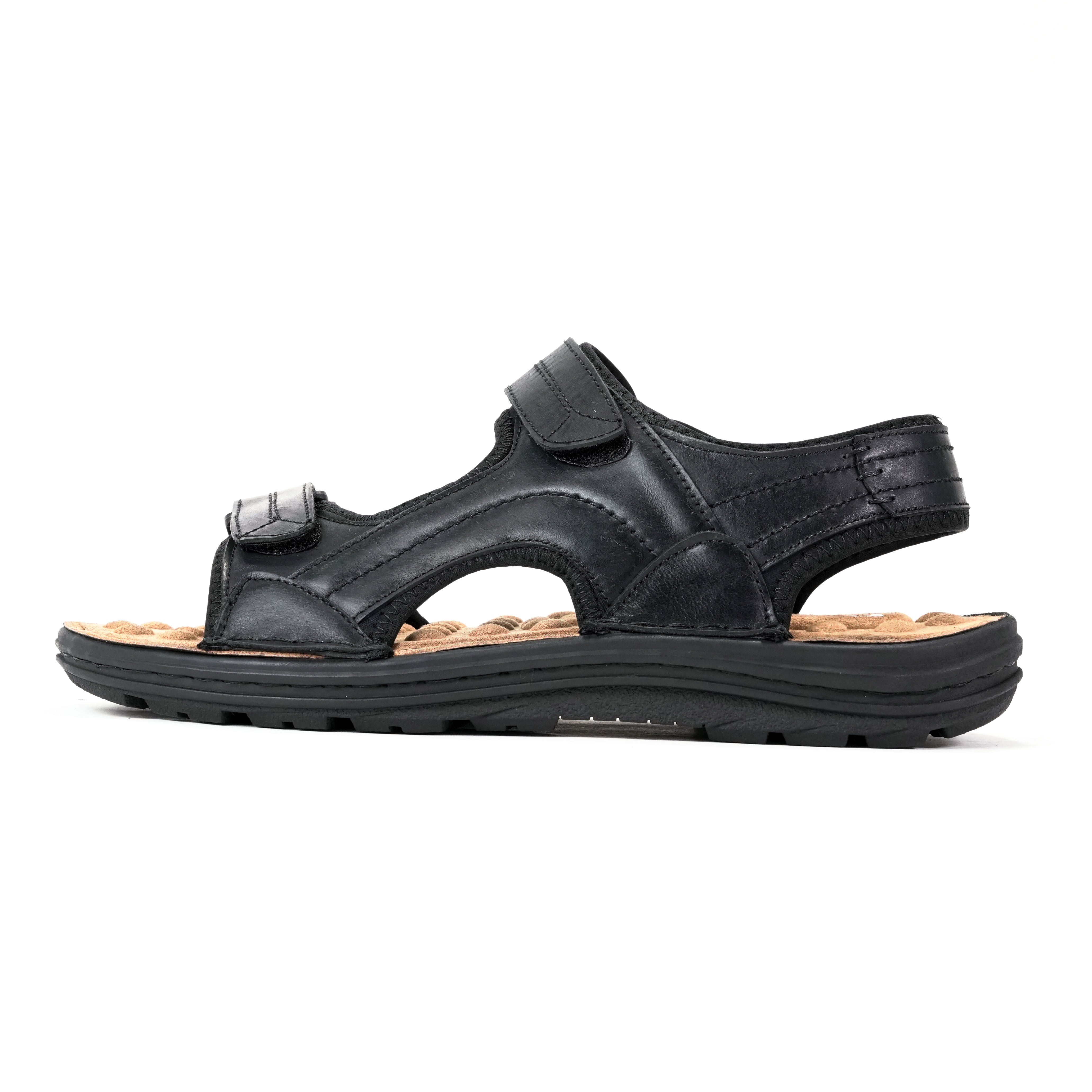 รองเท้า Sandal ผู้ชาย Pierre Cardin หนังแท้ สายปรับได้ แบบตีนตุ๊กแก พื้นนวด ใส่สบาย กันลื่น – Men Shoes 75VS194