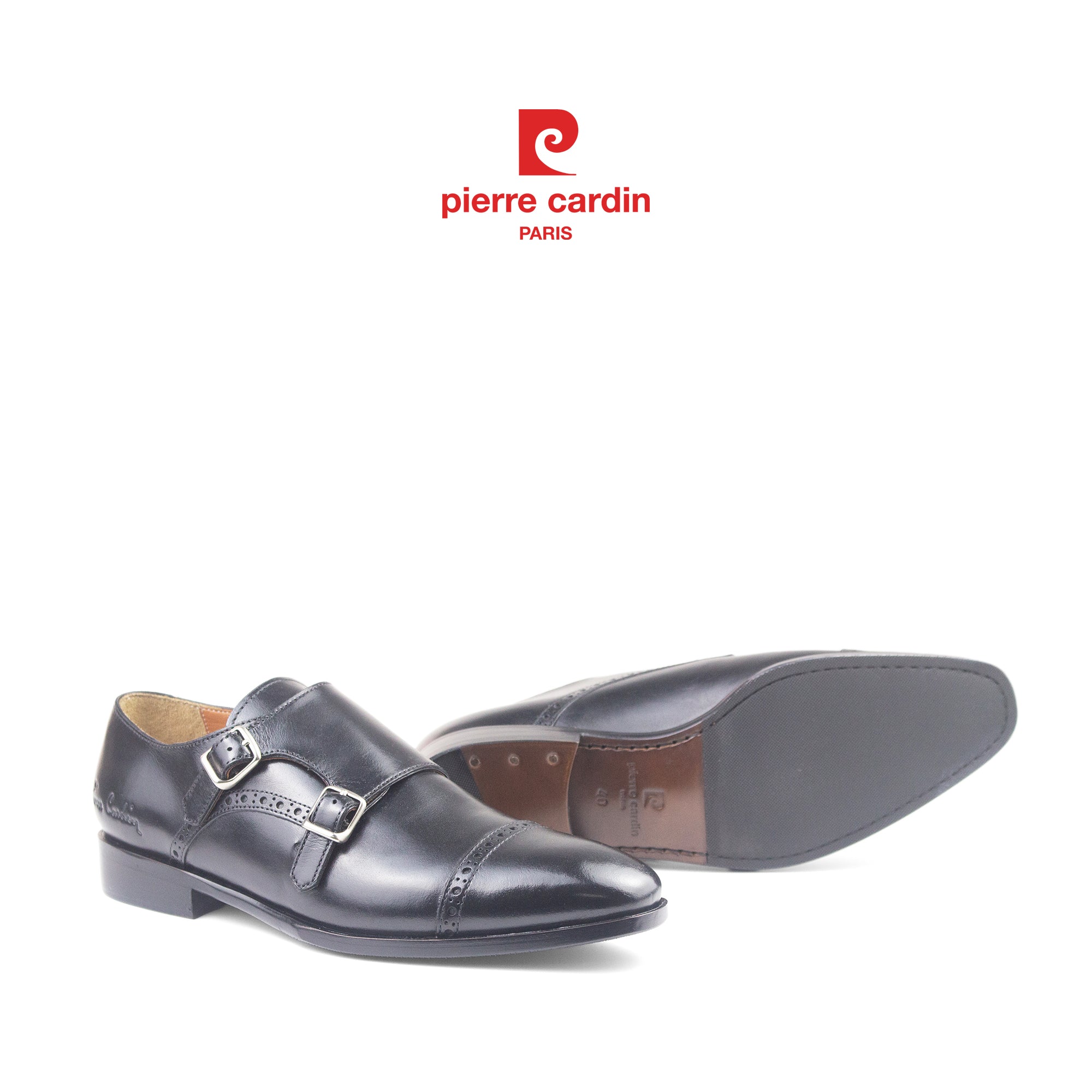 ស្បែកជើងស្បែកបុរស Pierre Cardin Premium Double Monkstrap - PCMFWLH 363