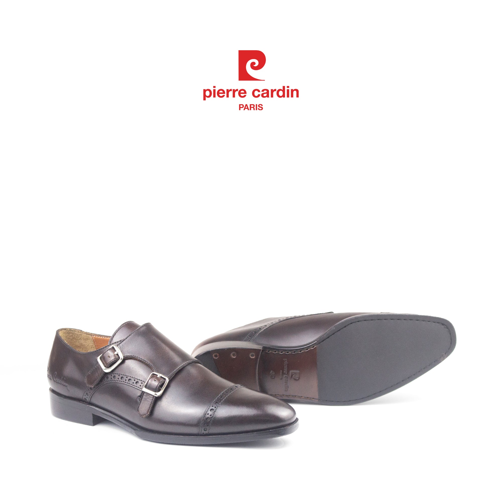 ស្បែកជើងស្បែកបុរស Pierre Cardin Premium Double Monkstrap - PCMFWLH 363