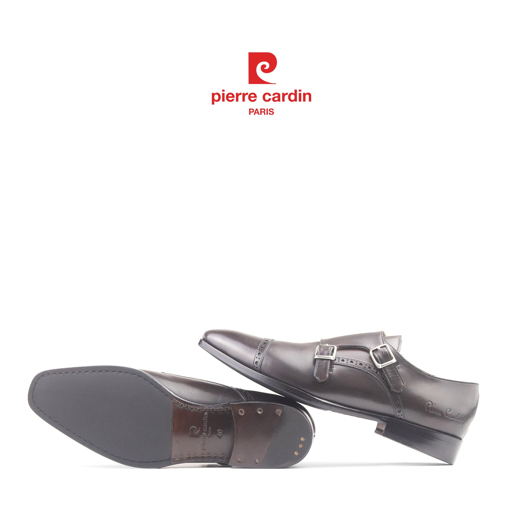 ស្បែកជើងស្បែកបុរស Pierre Cardin Premium Double Monkstrap - PCMFWLH 363