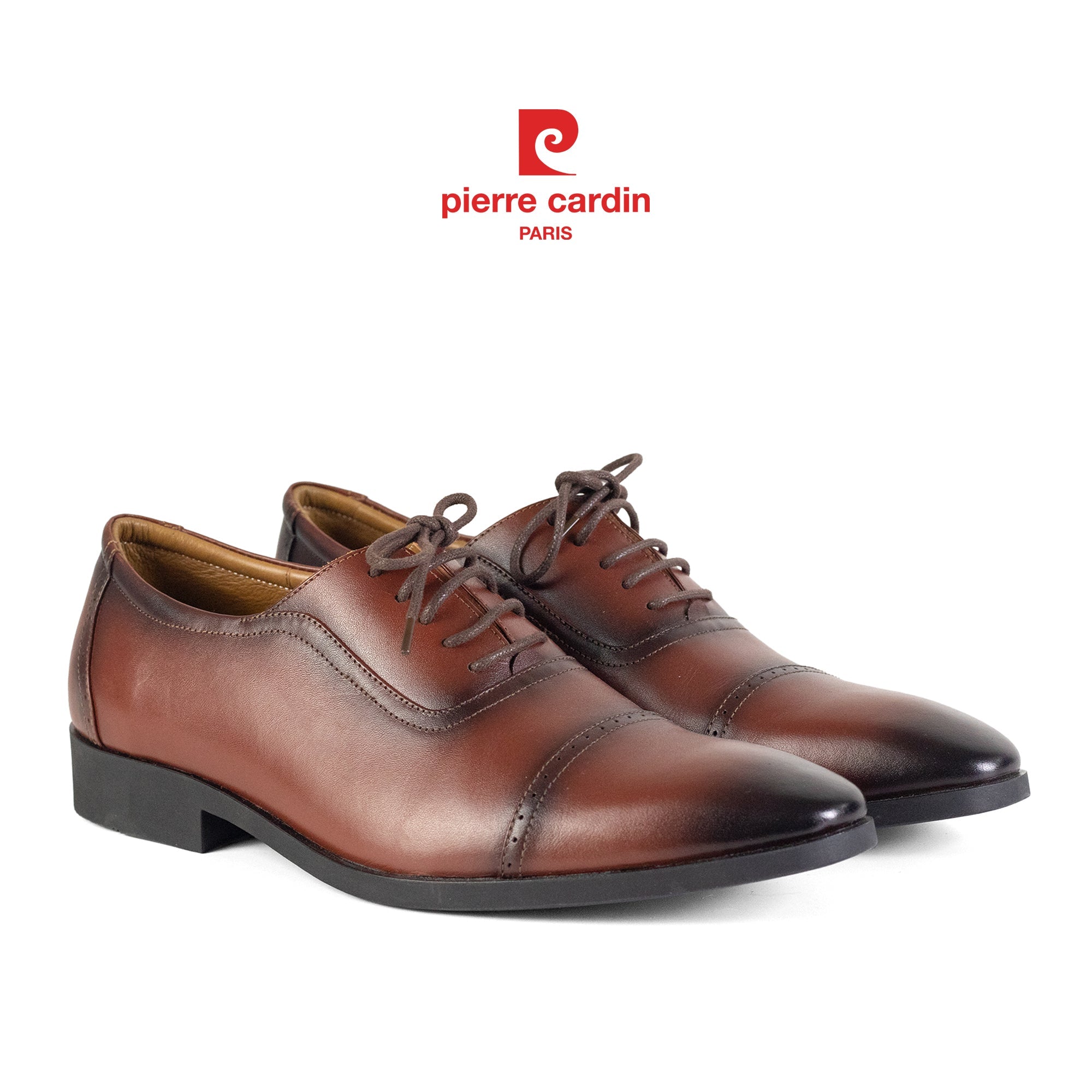 Pierre Cardin Cap-toe Oxford Leather Shoes - PCMFWLH 715