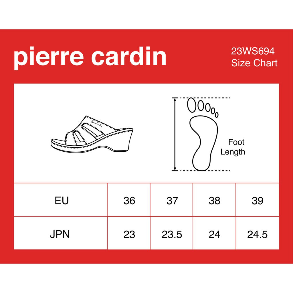 Pierre Cardin ស្បែកជើងនារី ស្បែកជើង ប៉ះ ទន់ ស្រួល ផលិតពីស្បែកសុទ្ធ ម៉ូដែល 23WS694