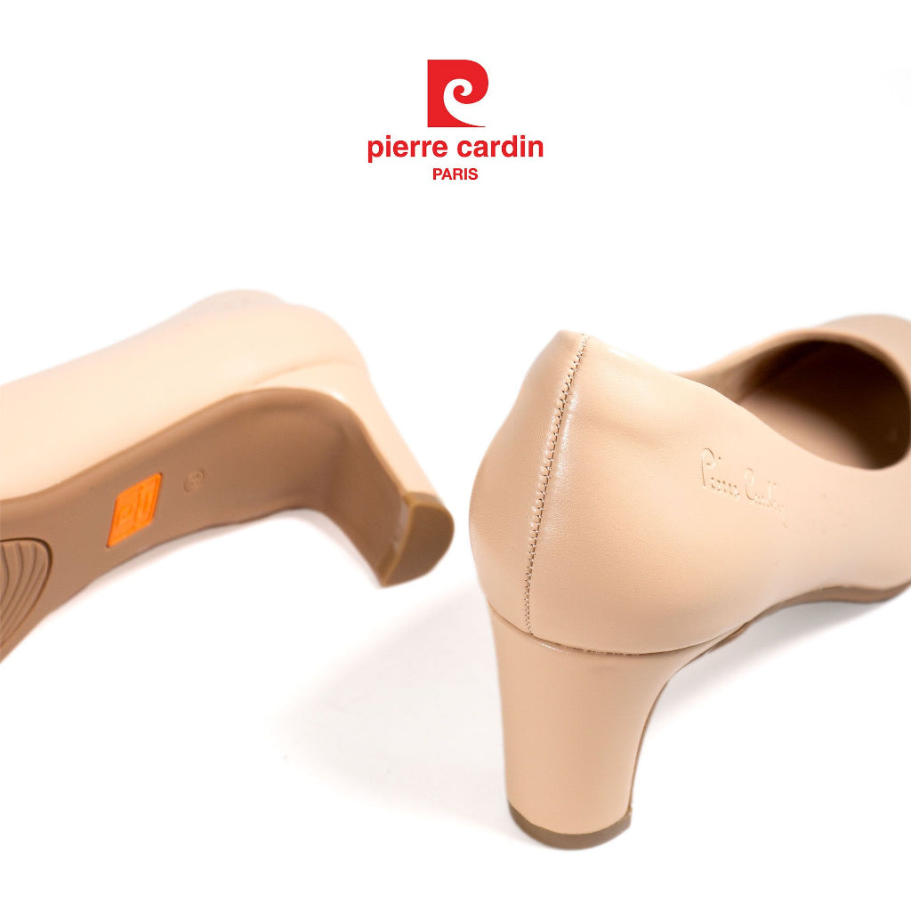 รองเท้าส้นสูงผู้หญิง Pierre Cardin ส้นสี่เหลี่ยม +6 ซม. ดีไซน์เรียบง่าย และทันสมัย ไม่ทำให้เจ็บเท้า รุ่น 260