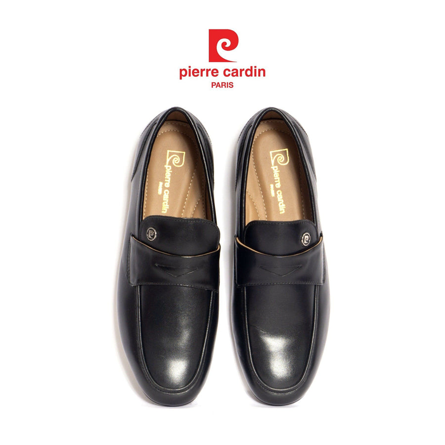 รองเท้าโลฟเฟอร์ผู้ชาย Pierre Cardin หนังวัวแท้ พื้นยางกันลื่น โลโก้เรียบหรู รุ่น 528
