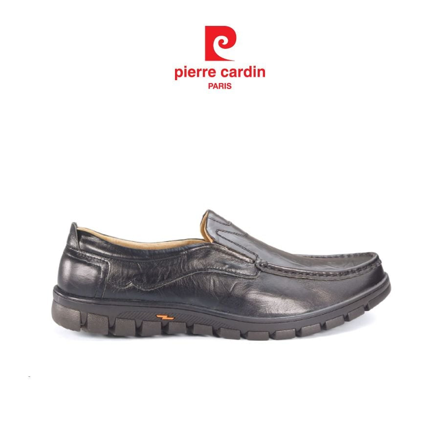 รองเท้าสลิปออนผู้ชาย Pierre Cardin หนังวัวแท้พรีเมียม ดีไซน์ทันสมัย สวมใส่สบาย มีหลายสีให้เลือก รุ่น 714