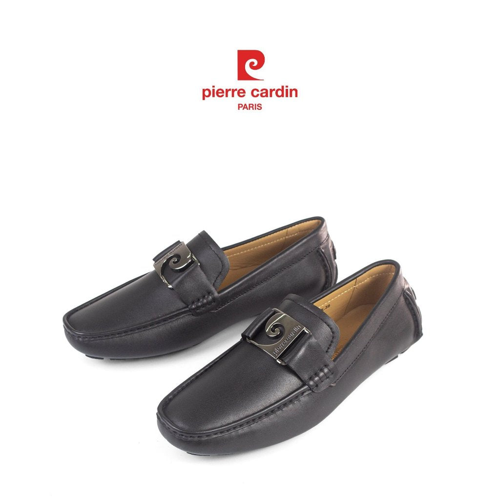 รองเท้าหนังสลิปออนผู้ชาย Pierre Cardin ฝรั่งเศส หนังวัวแท้พรีเมียม พื้นยางกันลื่น รุ่น 526