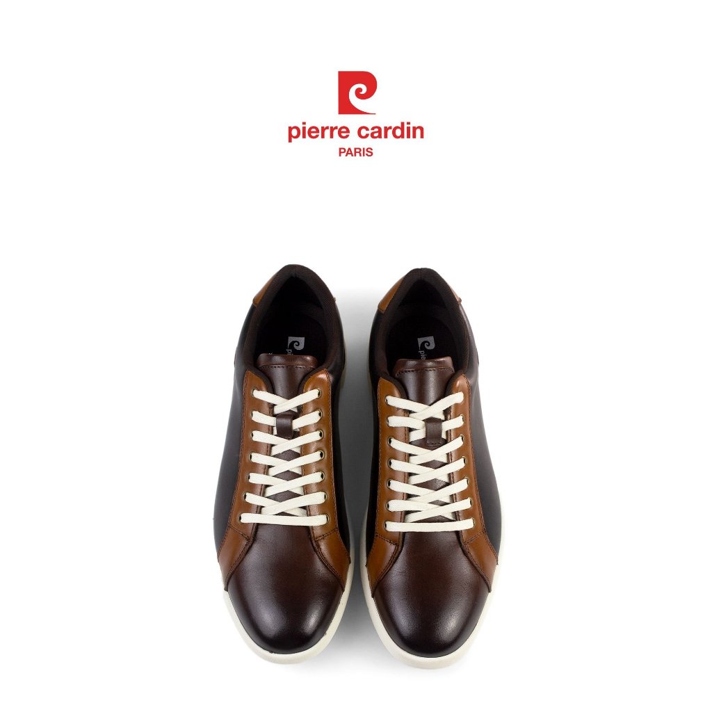 รองเท้าแฟชั่น Pierre Cardin ฝรั่งเศส หนังวัวพรีเมียม ดีไซน์ผสมสีโดดเด่น พื้นยาง รุ่น 790