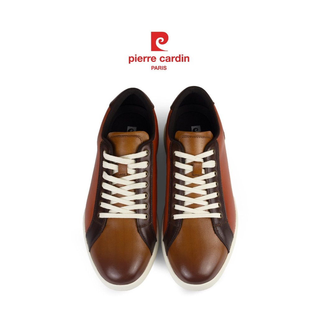 รองเท้าแฟชั่น Pierre Cardin ฝรั่งเศส หนังวัวพรีเมียม ดีไซน์ผสมสีโดดเด่น พื้นยาง รุ่น 790