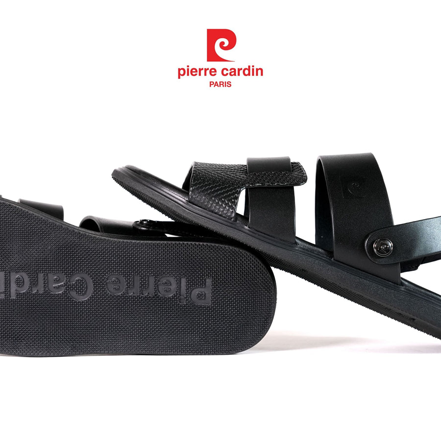 [ใหม่] รองเท้าแตะผู้ชาย Pierre Cardin หนังวัวแท้ ดีไซน์สายคาดข้าง พื้นยางธรรมชาติสูง 165