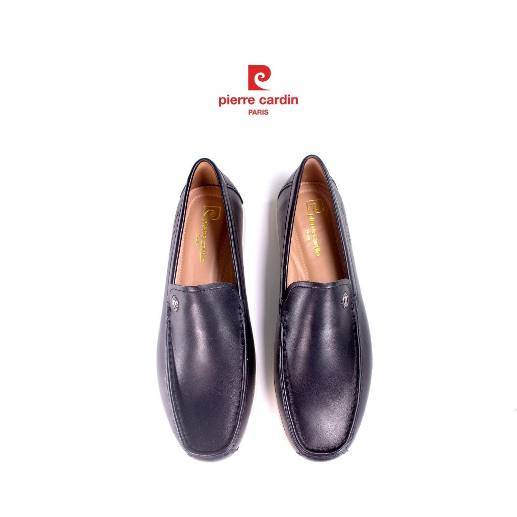 รองเท้าหนังสลิปออนผู้ชาย Pierre Cardin หนังวัวเกรดพรีเมียม ดีไซน์แฟชั่น พื้นยางกันลื่น รุ่น 523