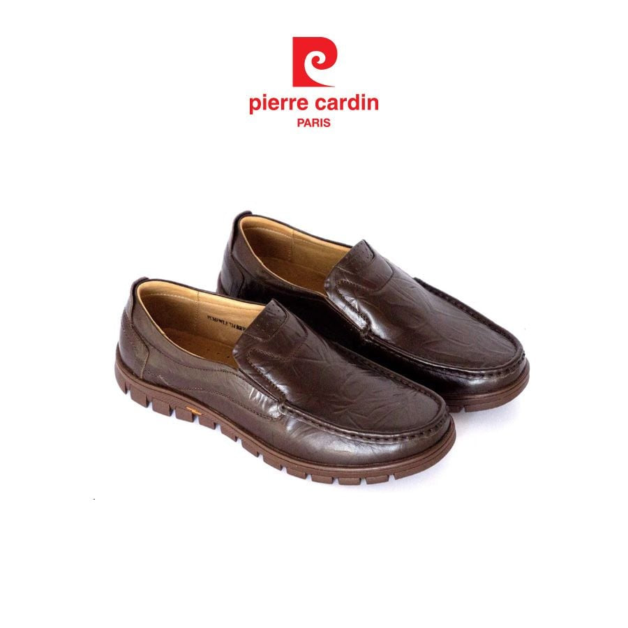ស្បែកជើងបុរស Pierre Cardin หนังวัวแท้พรีเมียม រចនាម៉ូដទាន់សម័យ ផាសុកភាព ម៉ូដែល 714