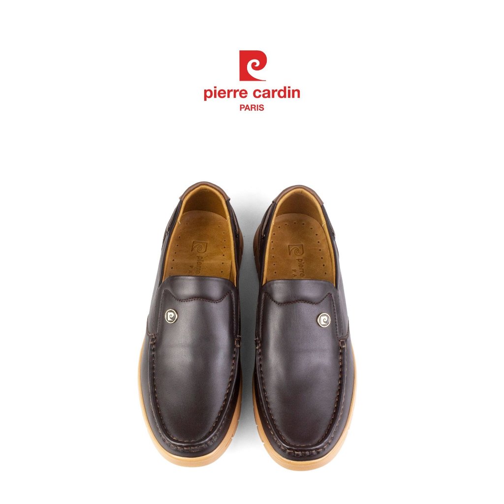 รองเท้าหนังสลิปออนผู้ชาย Pierre Cardin หนังวัวแท้ พื้นยางดีไซน์ทูโทนทันสมัย ดีไซน์แฟชั่น สปอร์ต รุ่น 773