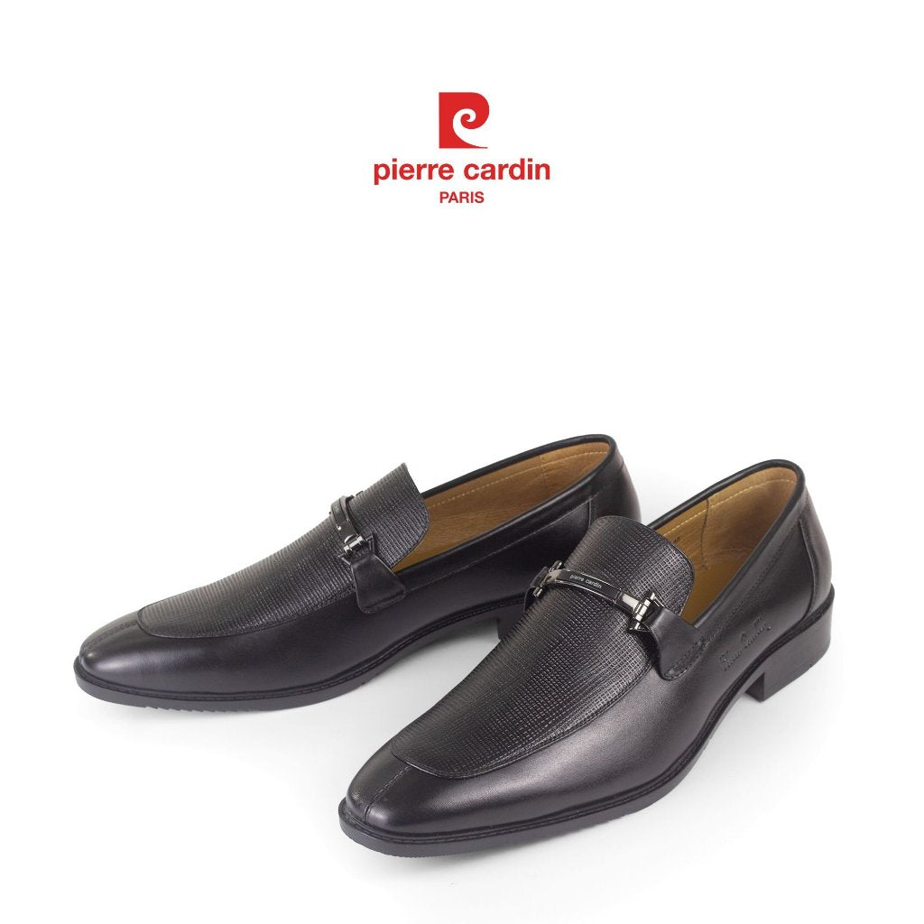 รองเท้าหนัง Loafer ผู้ชาย Pierre Cardin หนังวัวพรีเมียม ตกแต่งซิปพร้อมอุปกรณ์โลโก้ รุ่น 783