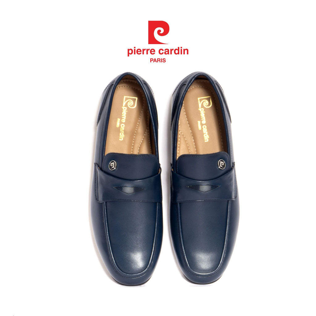รองเท้าโลฟเฟอร์ผู้ชาย Pierre Cardin หนังวัวแท้ พื้นยางกันลื่น โลโก้เรียบหรู รุ่น 528